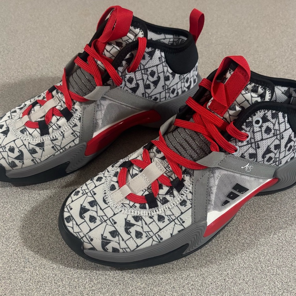 Kids Red and Black Patterned Shoes